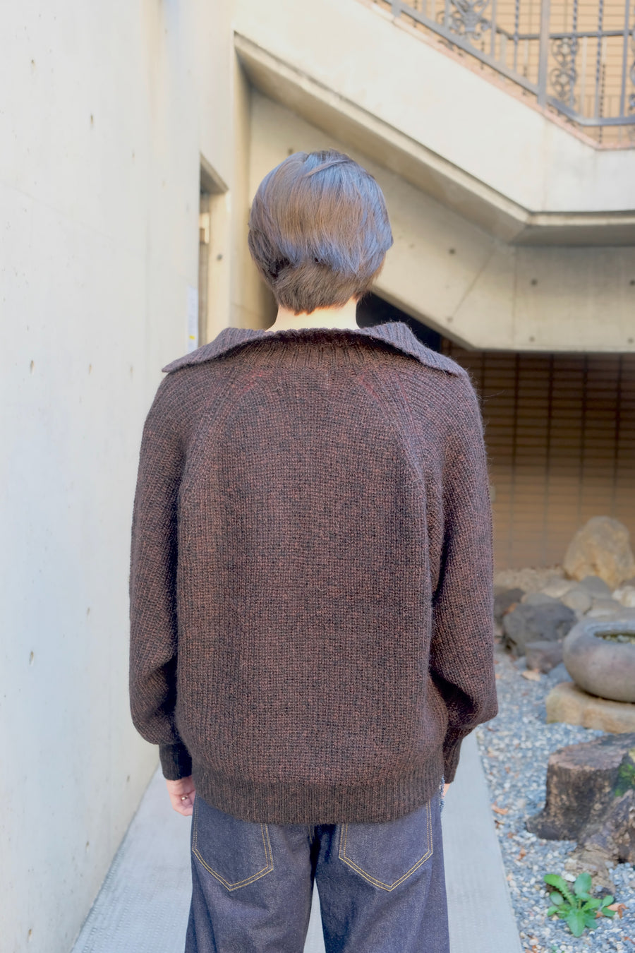 SUGARHILL  MOHAIR PULLOVER SWEATER(BLACK / BROWN)