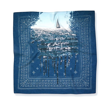 【24aw先行予約】elephant TRIBAL fabrics  2024aw Stain Scarf(BLUE)