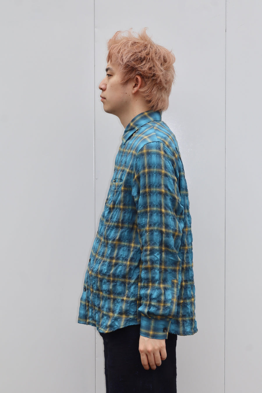 Laid.B(レイドビー)のWet Rag Check Shirts BLUEの通販｜PALETTE art