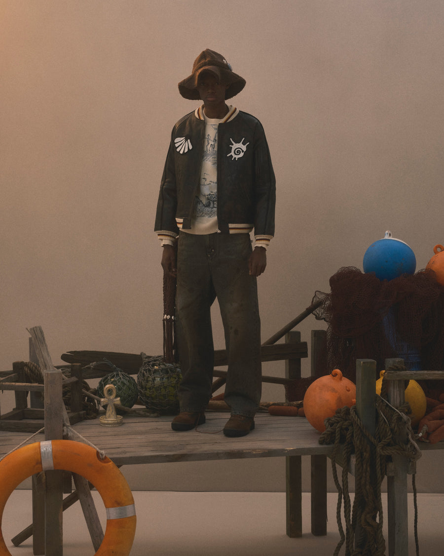 FAF  NEWCOMMUNE DIRT BAGGY DENIM(INDIGO)