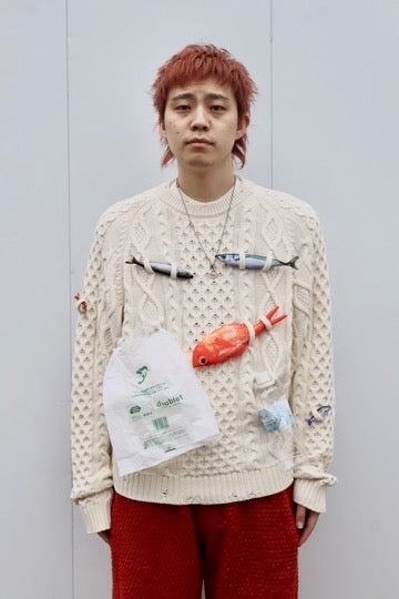 新品 26ss doublet CAUGHT IN THE CABLE ニット doublet(ダブレット)のCAUGHT IN THE CABLE FISHERMAN KNITの通販