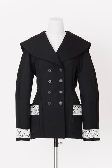 FETICO  WOOL GABARDINE EMBROIDERED JACKET