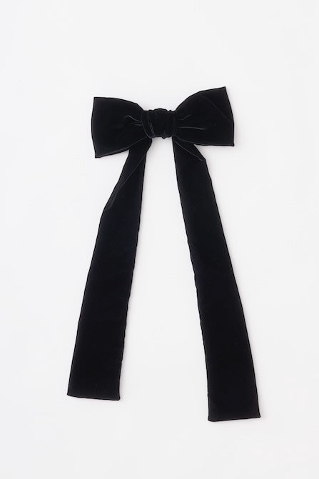 FETICO  VELVET LONG BOW HAIR CLIP