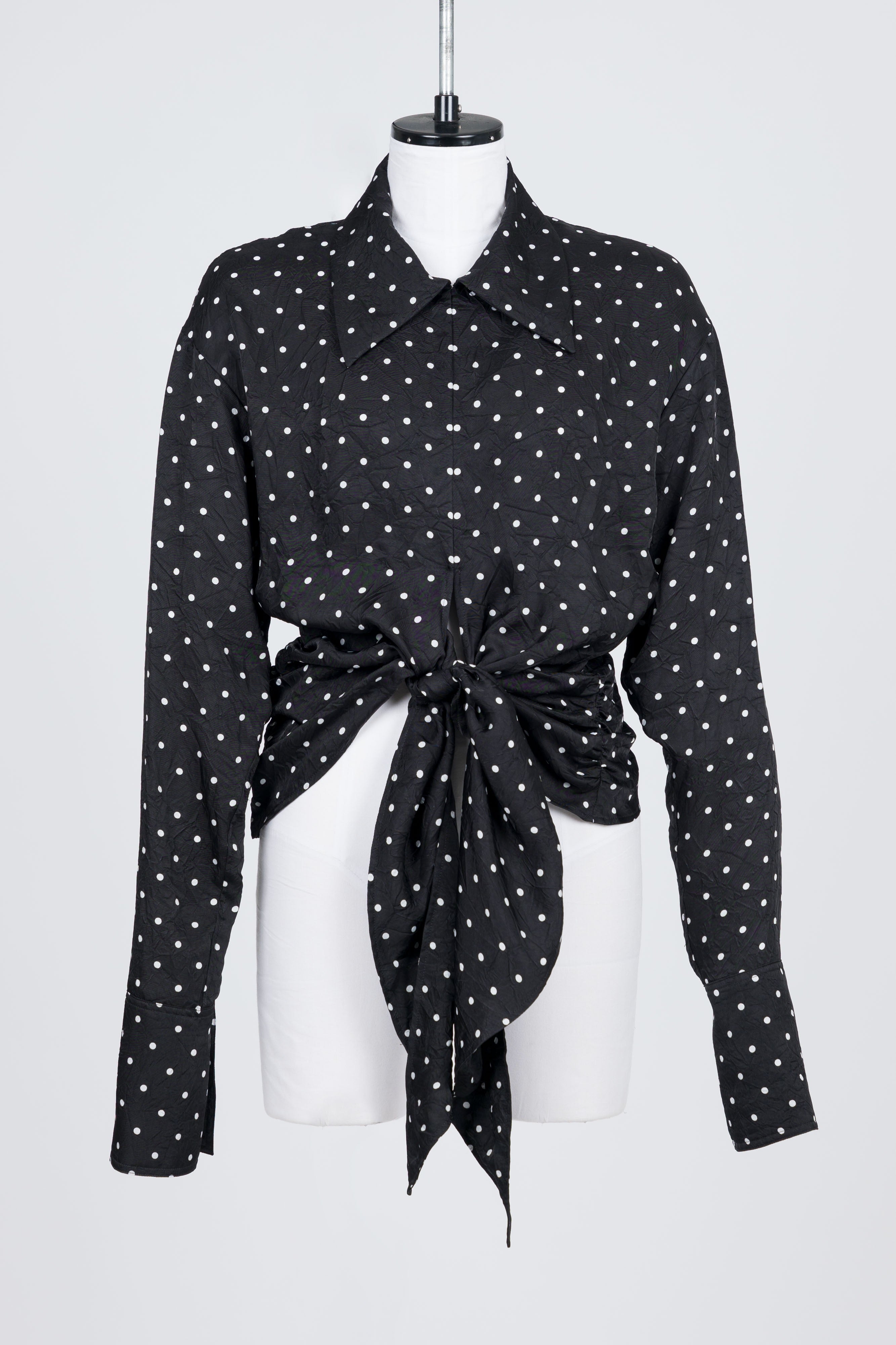 FETICO(フェティコ)のPRINTED SATIN KNOTTED SHIRT(シャツ)の通販