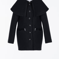 FETICO(フェティコ)のBoucle wool cape coat BLACKの通販｜PALETTE art