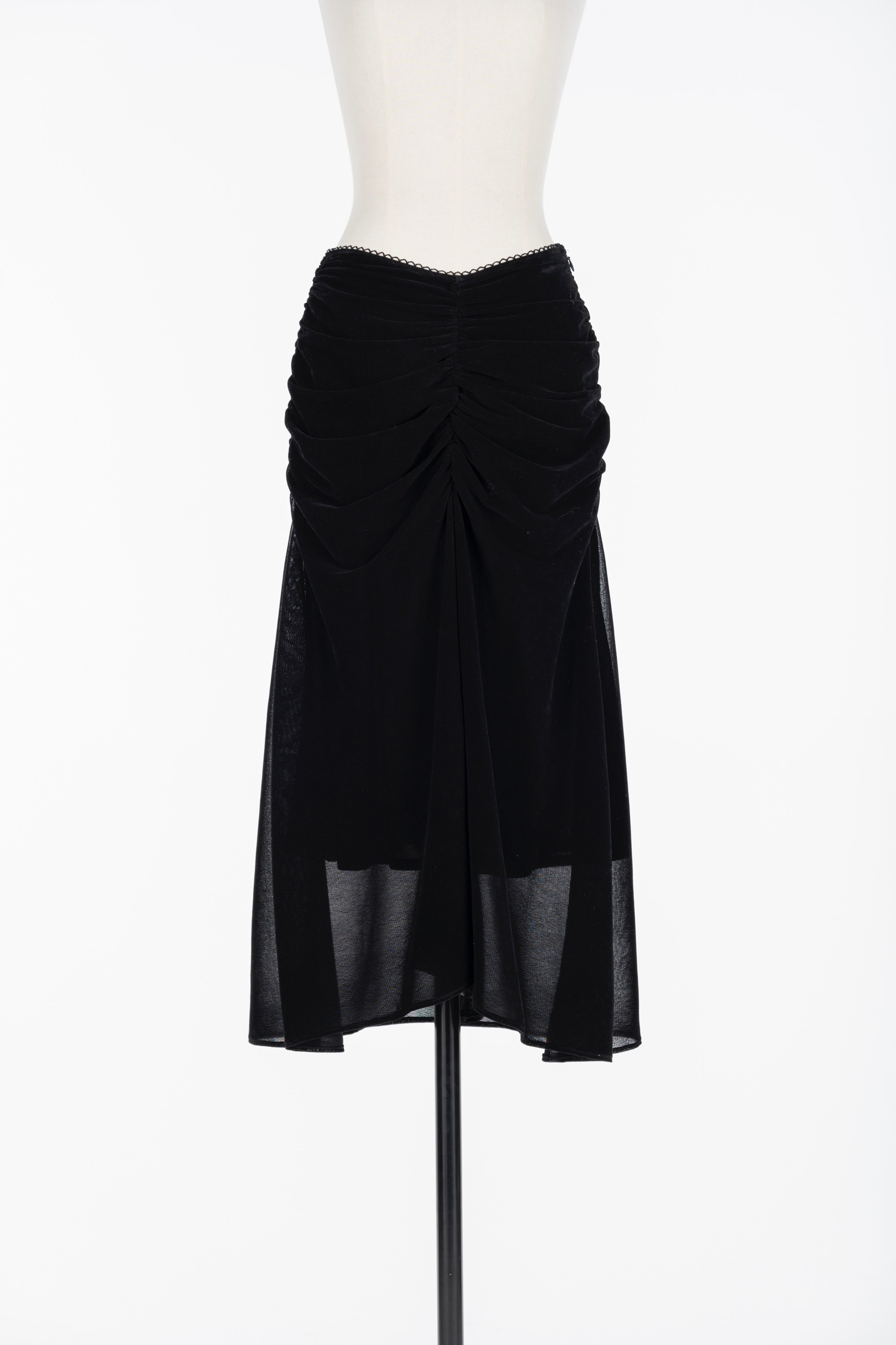 FETICO(フェティコ)のVelvet tulle gathered skirt(スカート)の通販