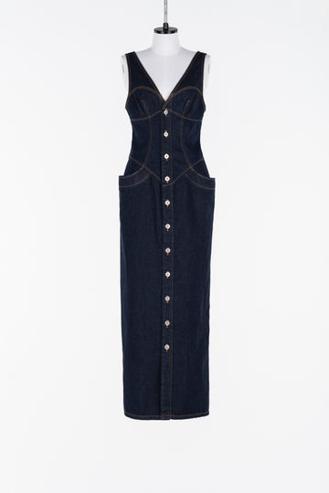FETICO  Denim sleeveless dress