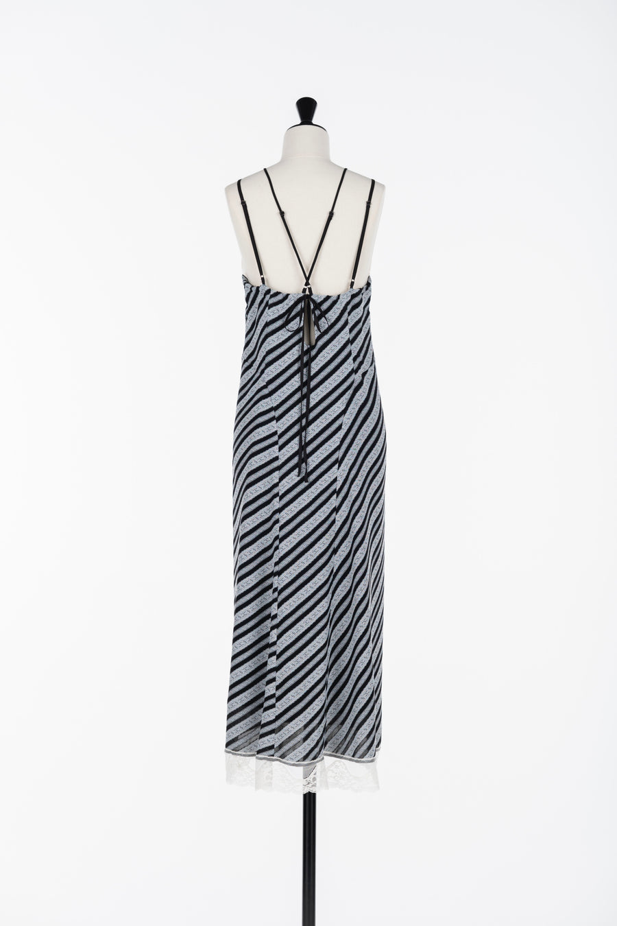 FETICO(フェティコ)のLace jaquard stripe slip dress(ドレス)の