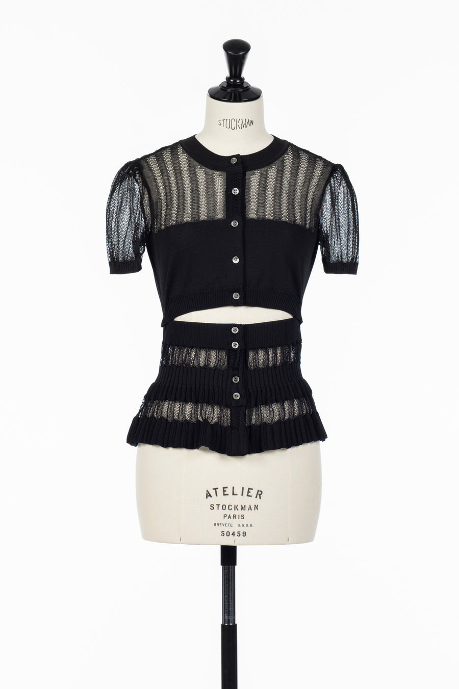 FETICO(フェティコ)のCONVERTIBLE SHEER STRIPE KNIT CARDIGANの通販