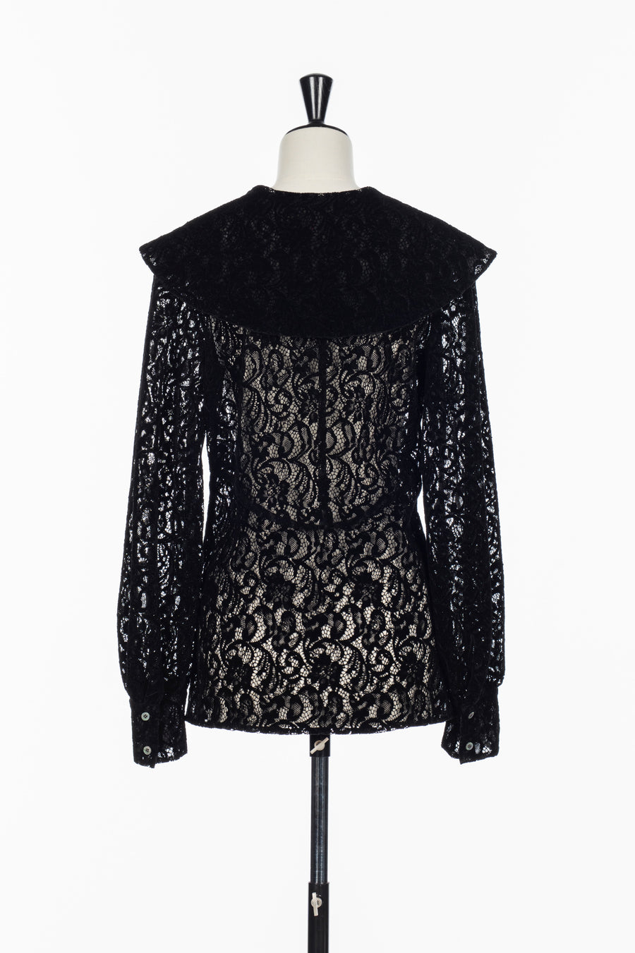 FETICO(フェティコ)のFLOCKED LACE SAILOR COLLAR BLOUSEの通販
