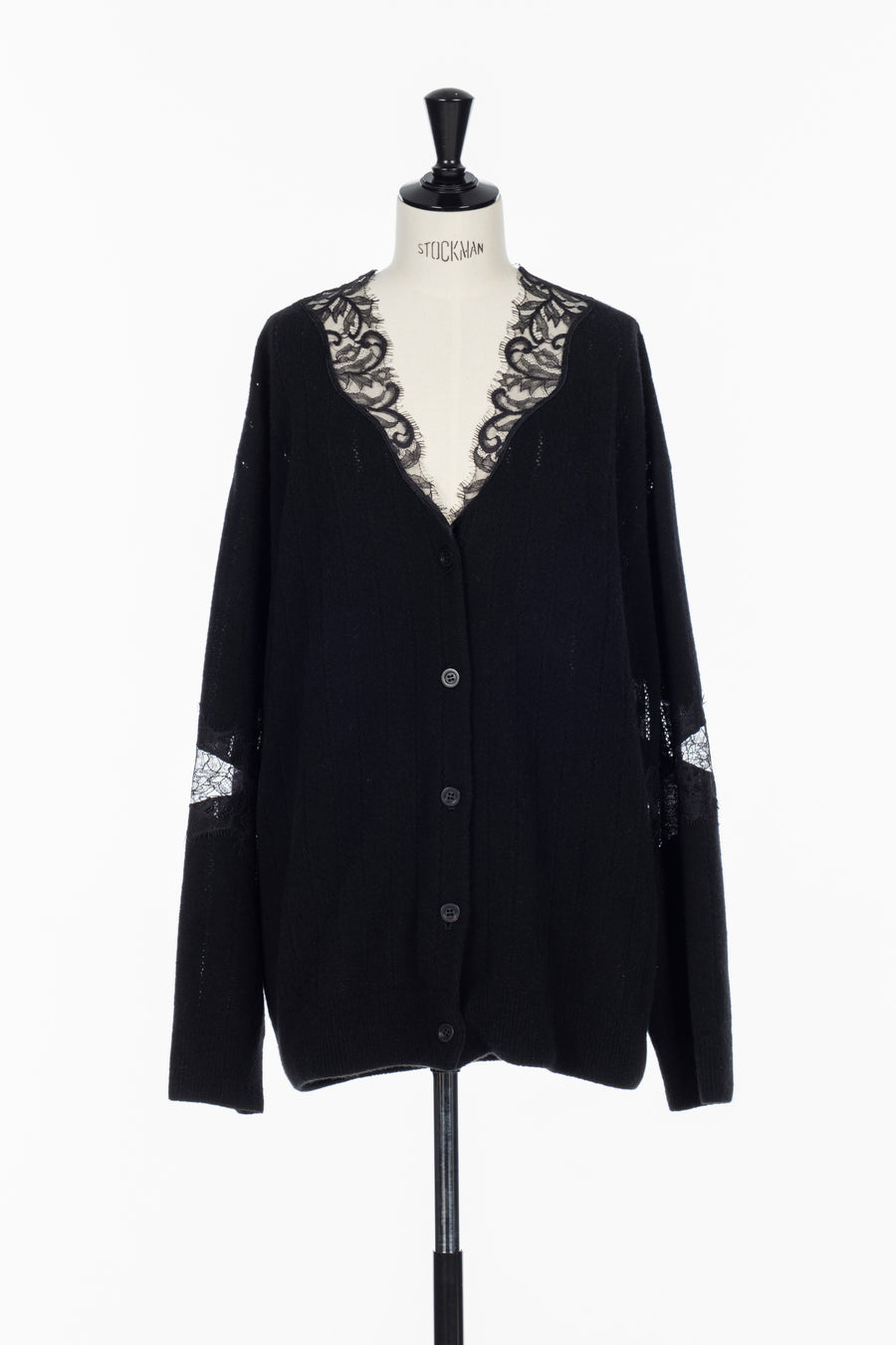FETICO(フェティコ)のOVERSIZED HAIRY LACE PANELED KNIT CARDIGANの