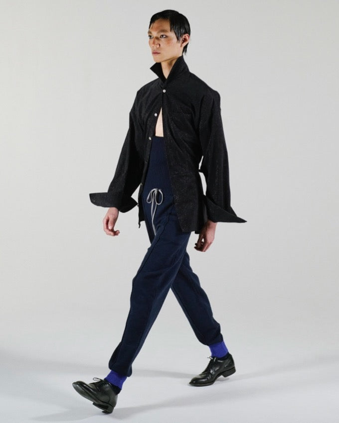 fluss  super high waist knit trousers