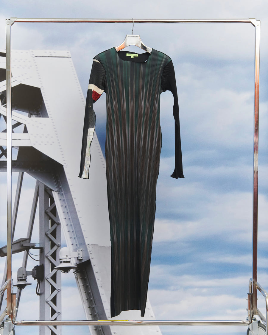 kotohayokozawa  GRAPHIC DRESS(BLACK)