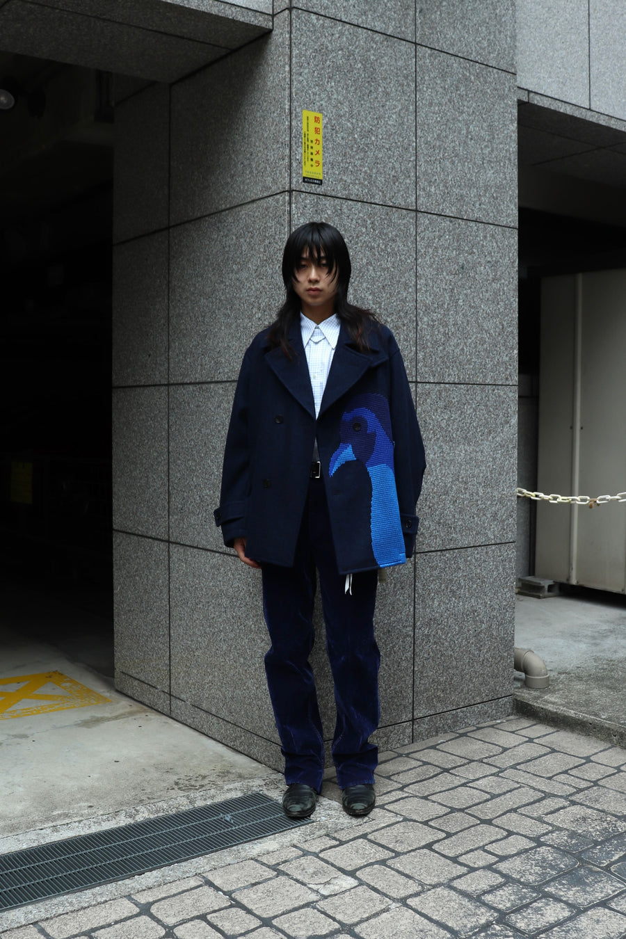 SHINYAKOZUKA  P(ENGUIN) COAT WITH EMBROIDERY