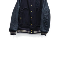 SUGARHILL(シュガーヒル)のLEATHER STUDIUM JACKET NAVYの通販