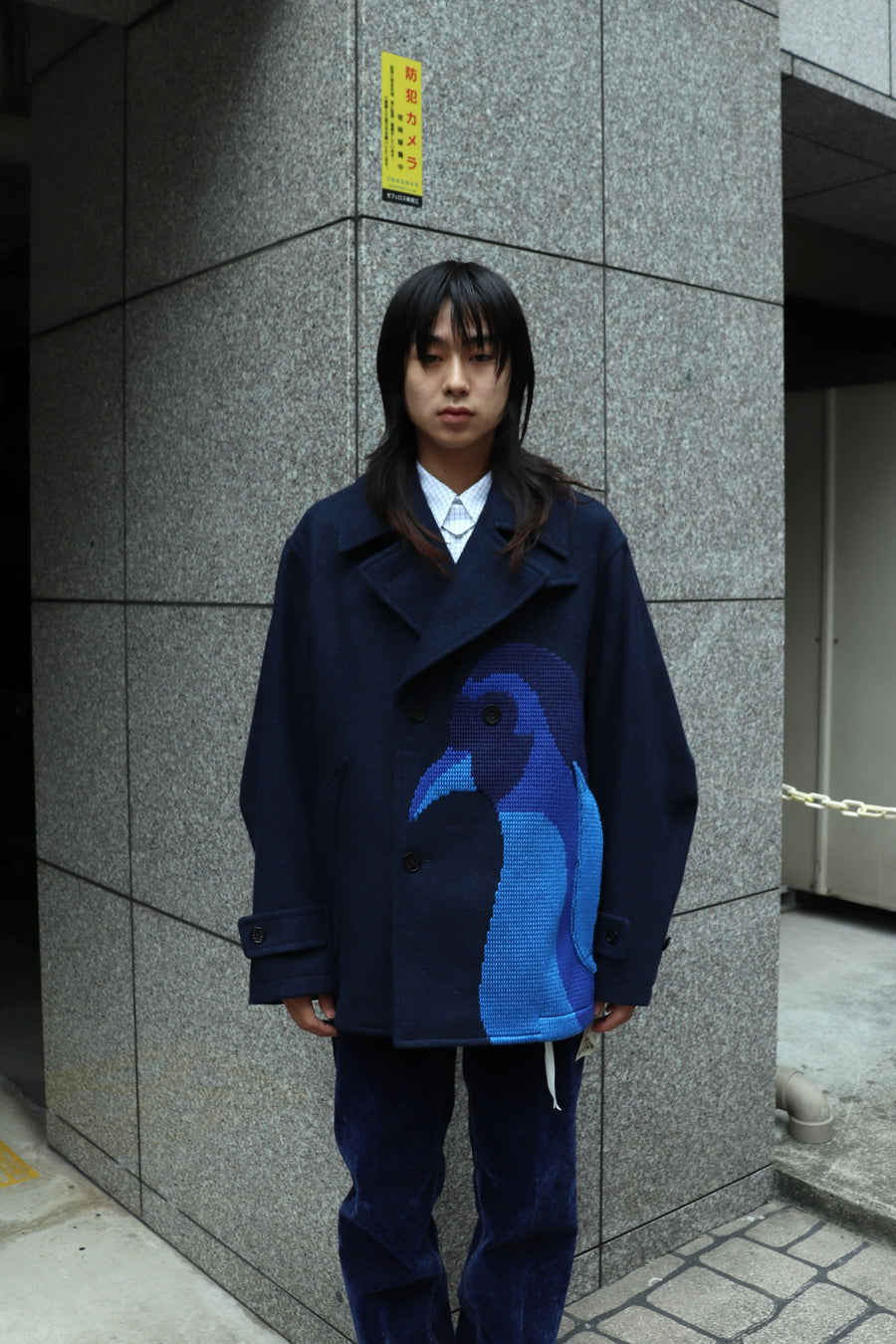 SHINYAKOZUKA  P(ENGUIN) COAT WITH EMBROIDERY