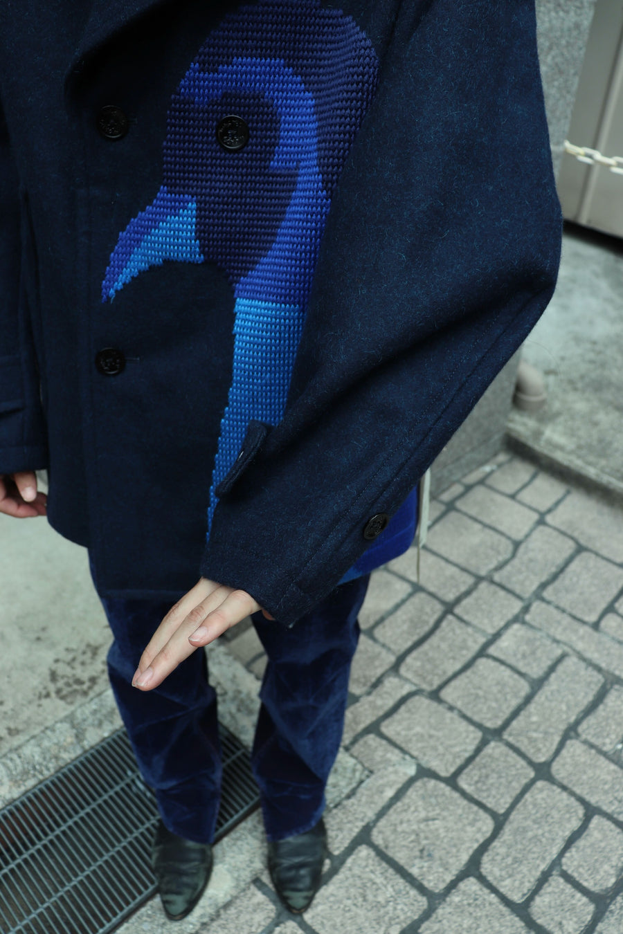 SHINYAKOZUKA  P(ENGUIN) COAT WITH EMBROIDERY
