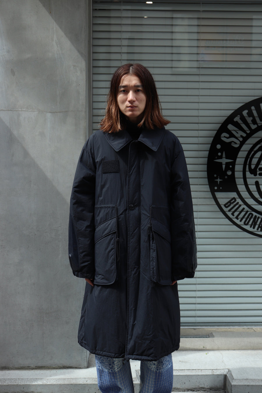 SOSHIOTSUKI(ソウシオオツキ)のUGLY COLLAR SHELL COAT BLACKの通販 