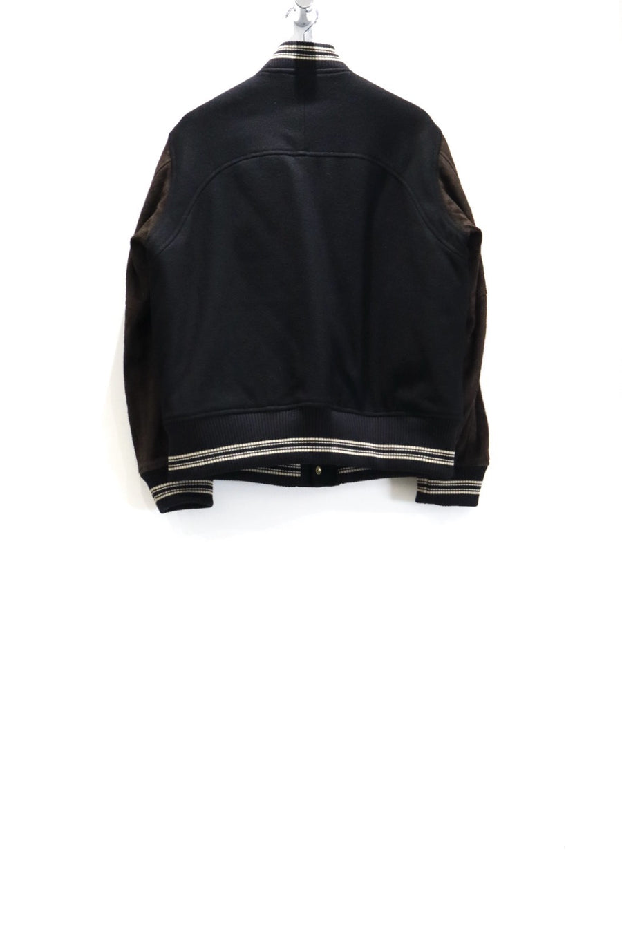 SUGARHILL  LEATHER STUDIUM JACKET(BLACK × BROWN)