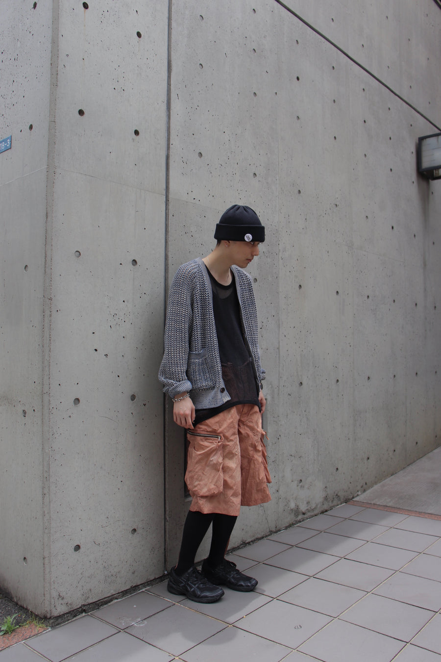 NULABEL  GARMENT DYED NYLON CARGO SHORTS