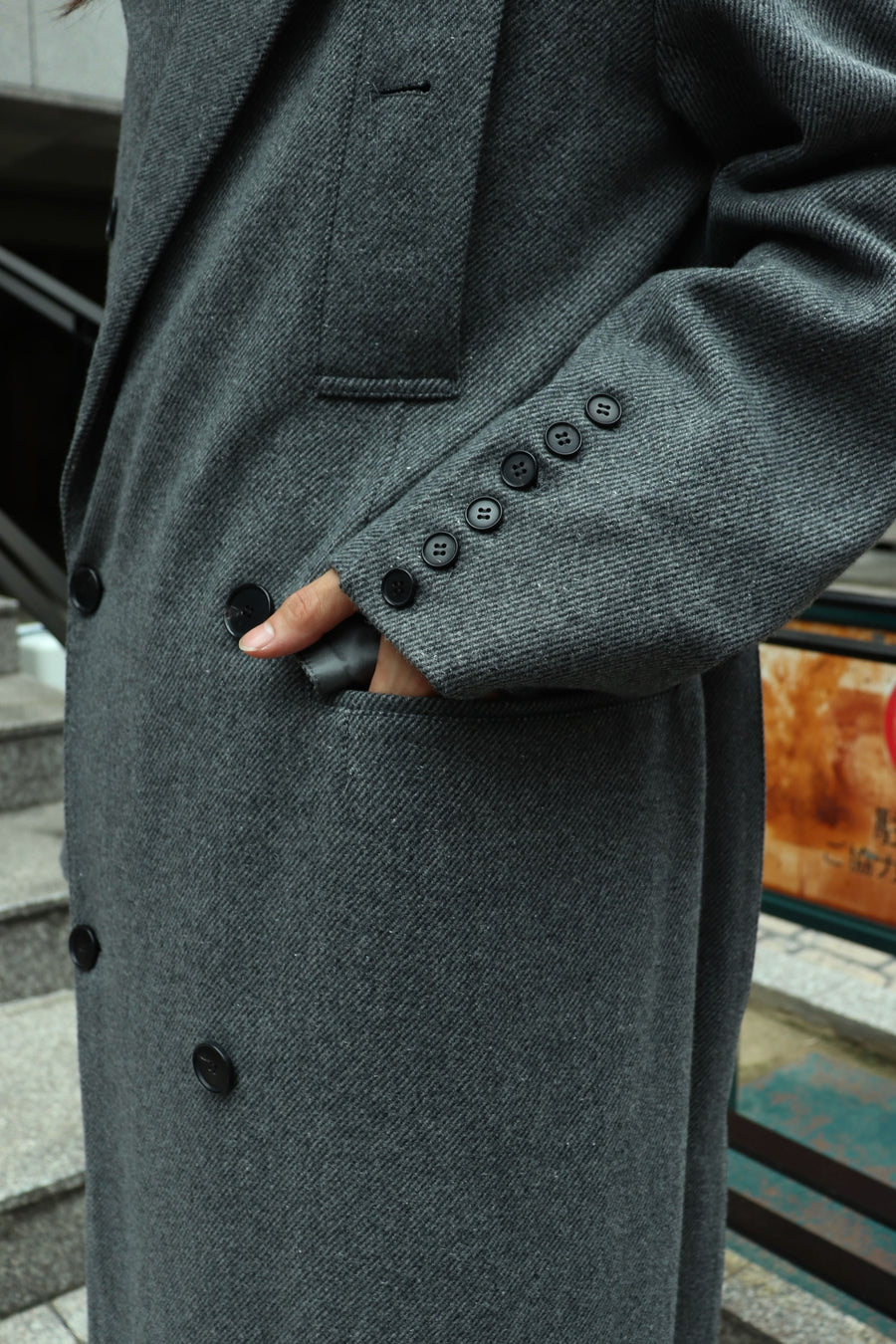 MASU  CAPTAIN OVER COAT(GRAY)