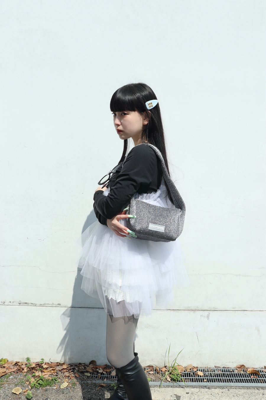 バッグ Hanaka LASTFRAME(ラストフレーム)のKYOTO METALLIC HANAKAGO BAG DARK SILVER