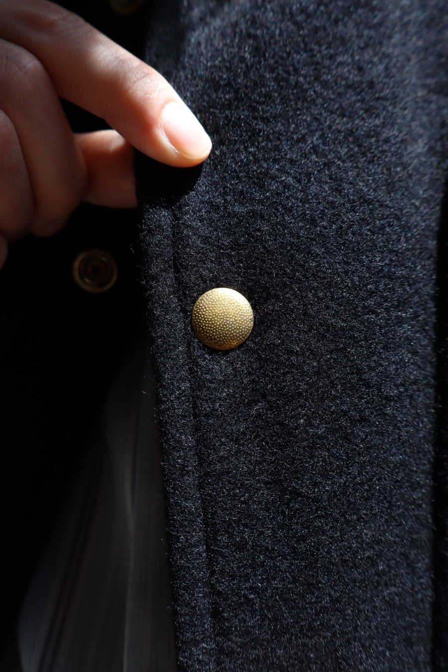 SUGARHILL  LEATHER STUDIUM JACKET(BLACK × BROWN)