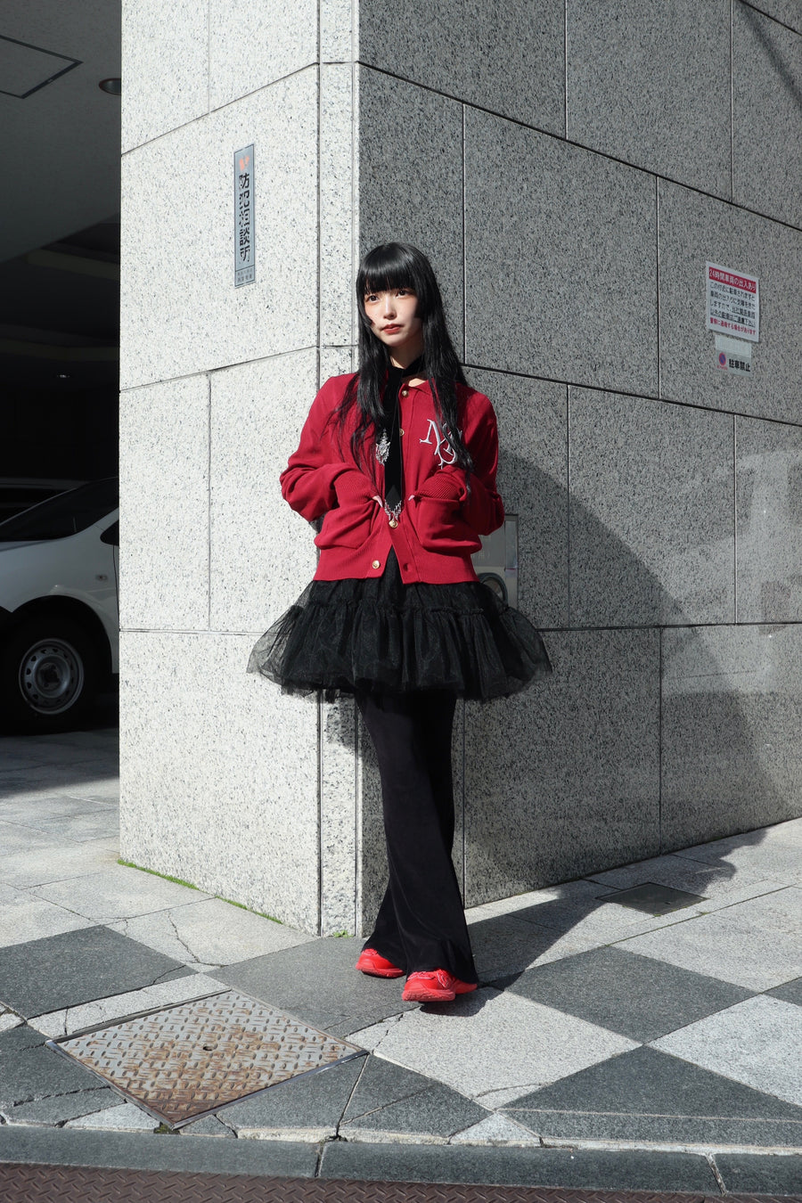 MASU  M.S. CREST CARDIGAN(RED)