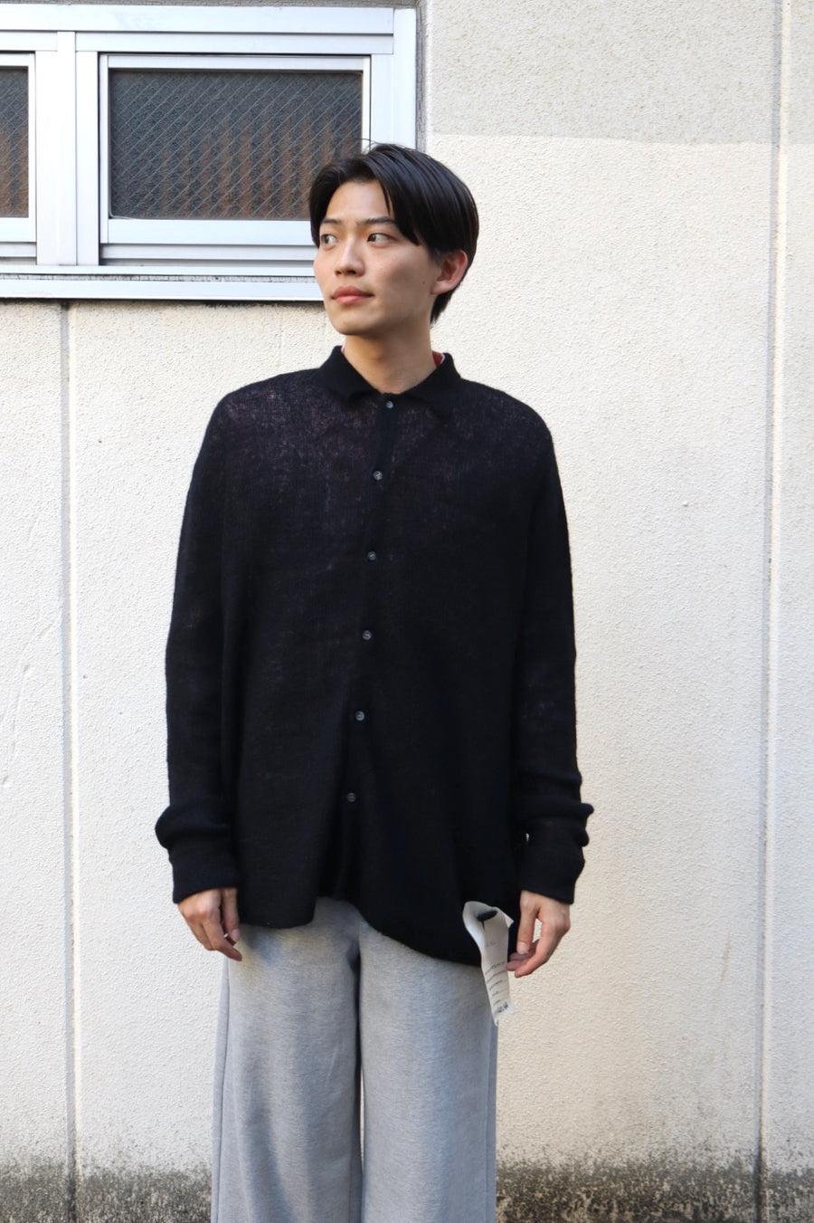 SHINYAKOZUKA  NOTHING SPECIAL KNITTED SHIRT(DAWN BLACK)