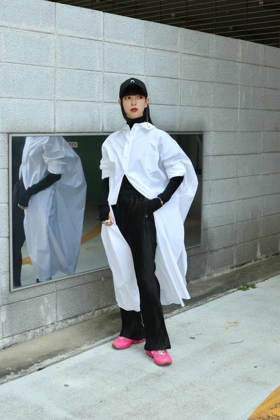 AKIKOAOKI(アキコアオキ)の2 way shirt dress 02 WHITEの通販｜PALETTE