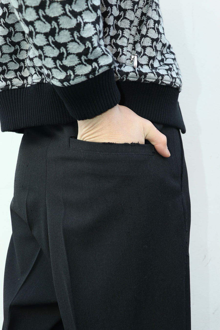 MASU(エムエーエスユー)のAGED CANVAS WIDE TROUSERS BLACK EBONYの