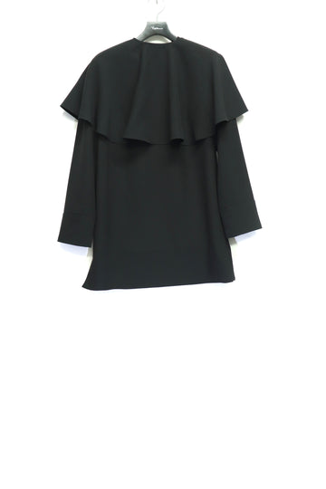 GANNI  Light Twill Suiting Circle Collar Mini Dress