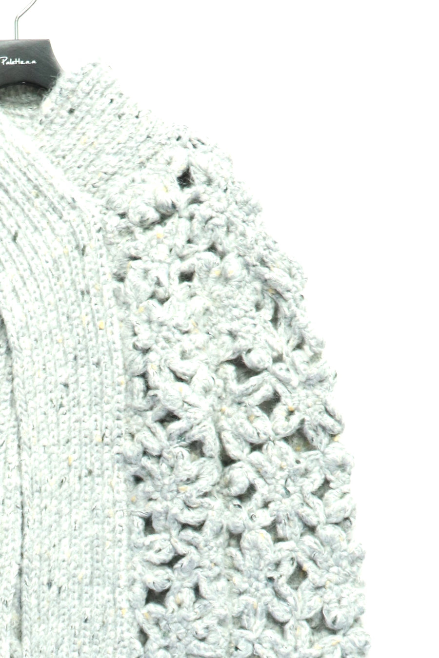 GANNI  Flower Crochet Alpaca Sweater