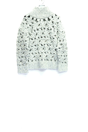 GANNI  Flower Crochet Alpaca Sweater