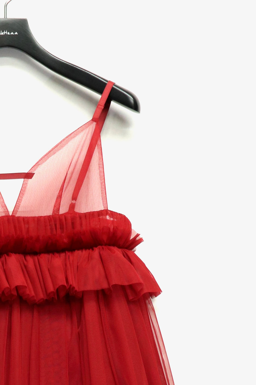 SHIORI MIKATA  tulle balloon cami dress(RED)