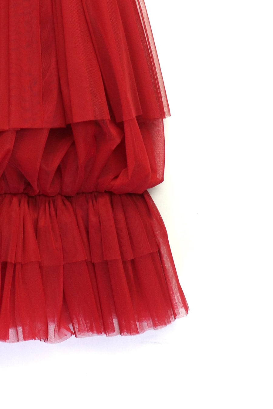 SHIORI MIKATA  tulle balloon cami dress(RED)
