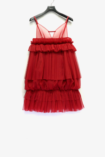 SHIORI MIKATA  tulle balloon cami dress(RED)