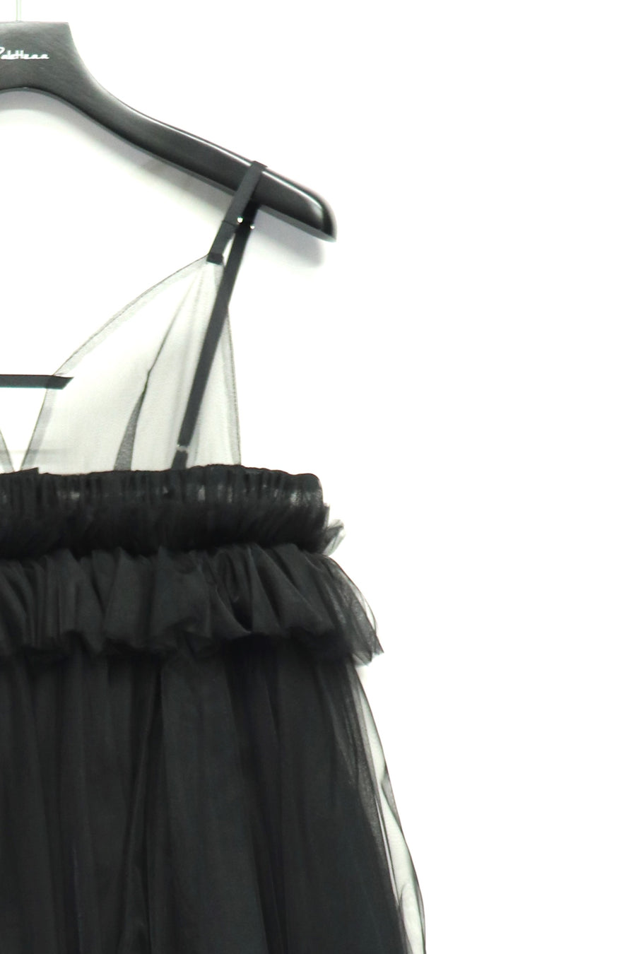 SHIORI MIKATA  tulle balloon cami dress(BLACK)