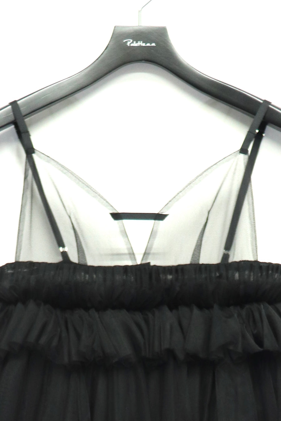 SHIORI MIKATA  tulle balloon cami dress(BLACK)