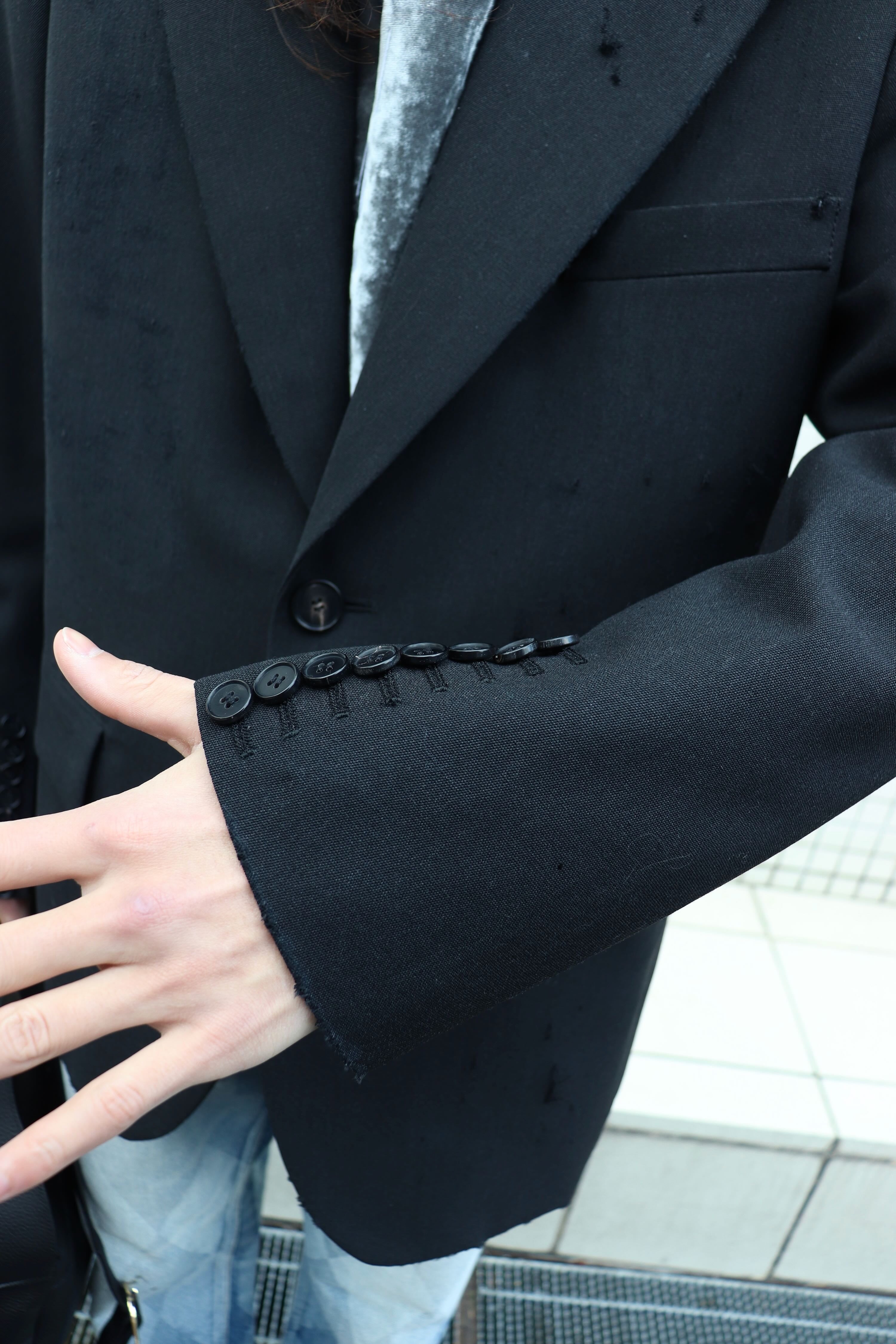 MASU(エムエーエスユー)のAGED CANVAS TAILORED JACKET BLACK EBONYの