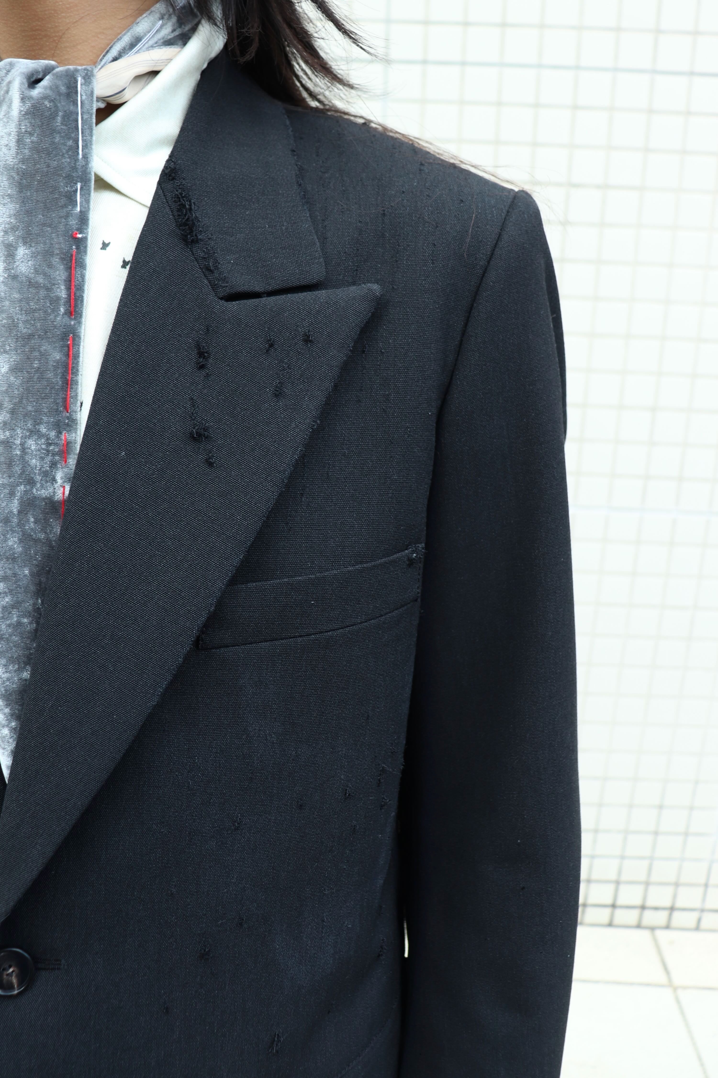 MASU(エムエーエスユー)のAGED CANVAS TAILORED JACKET BLACK EBONYの