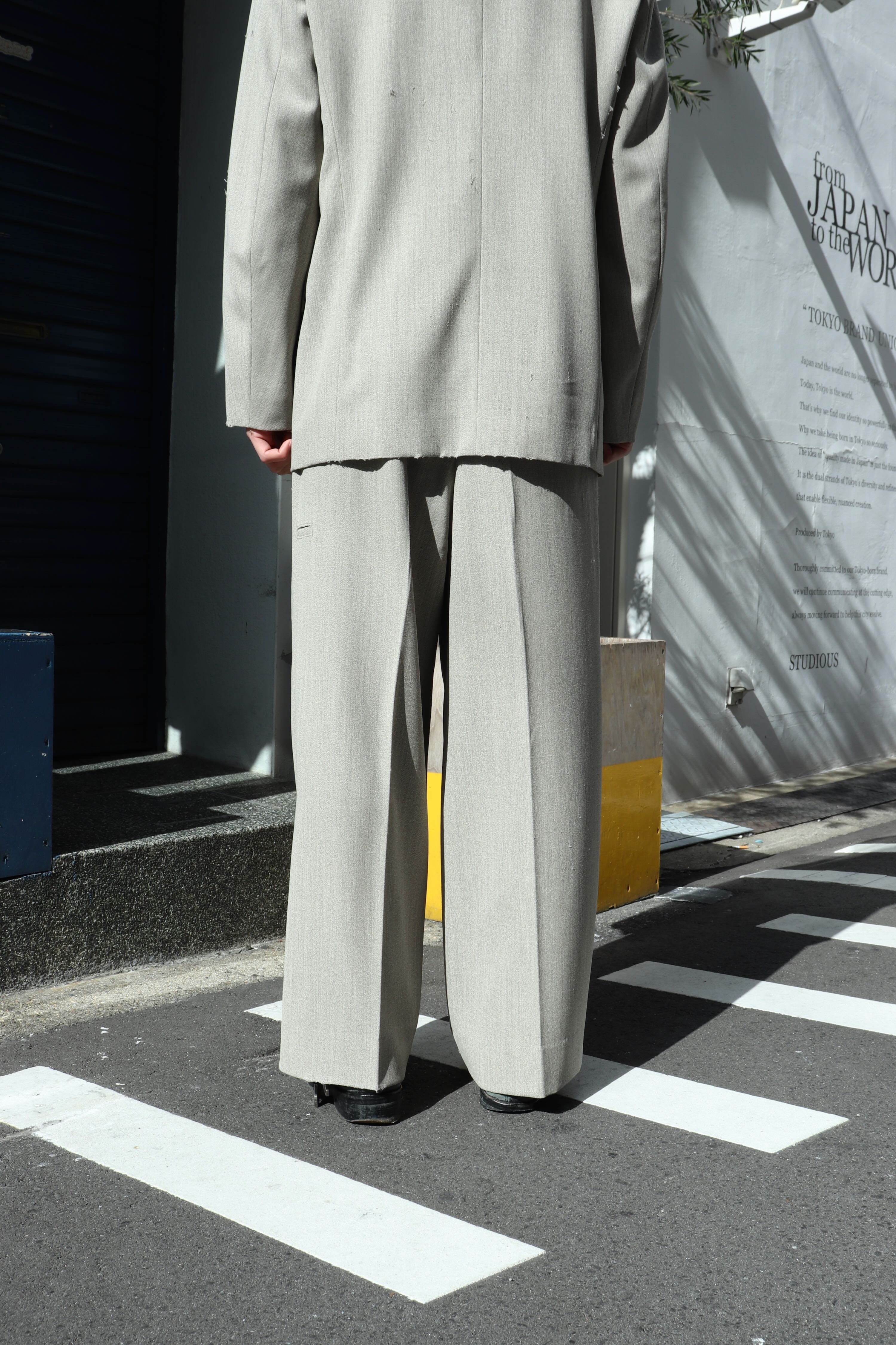 MASU(エムエーエスユー)のAGED CANVAS WIDE TROUSERS WHITE BIRCHの