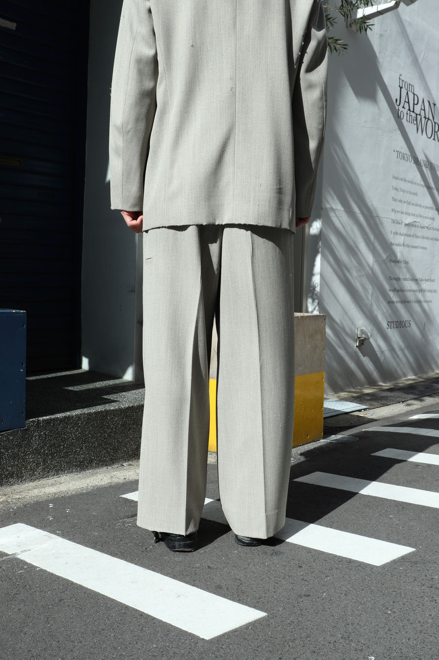 MASU(エムエーエスユー)のAGED CANVAS WIDE TROUSERS WHITE BIRCHの
