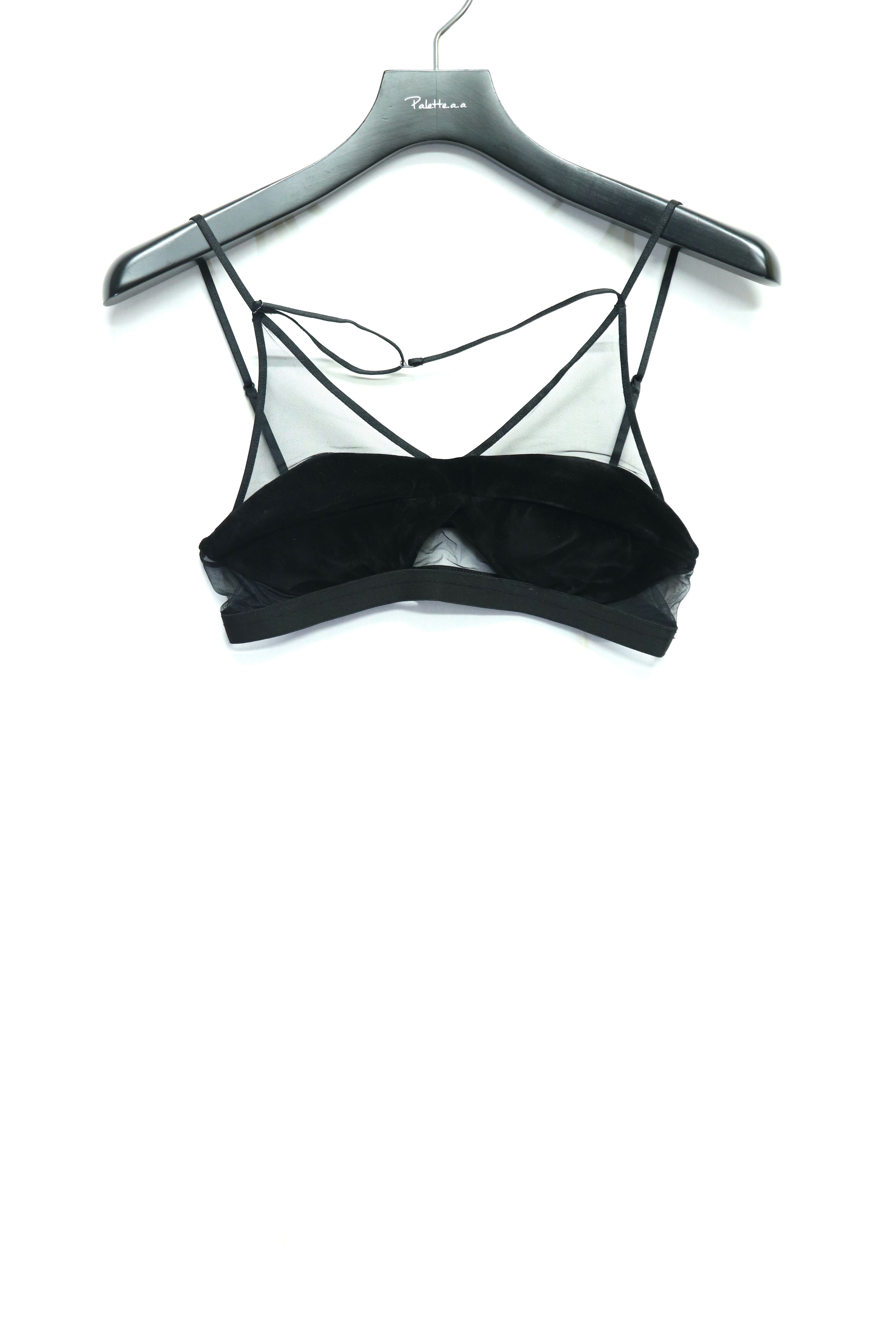 FETICO(フェティコ)のSHEER PANELED VELVET BRALETTE(ブラトップ)の
