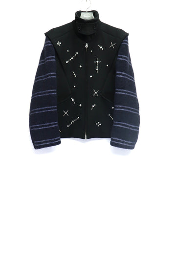 fluss  pleated shoulder blouson