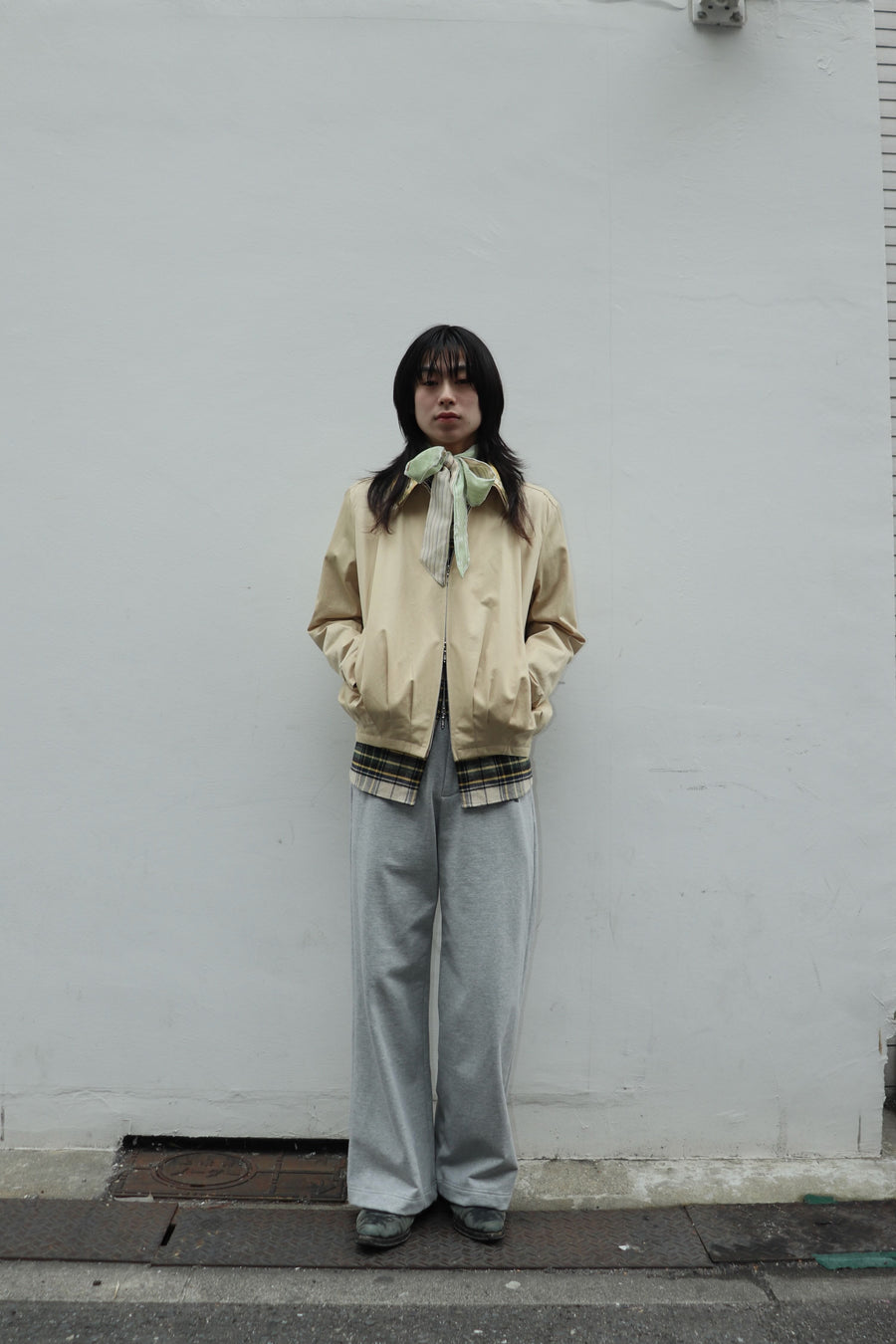 アクセサリー MASU UNEVEN VELVET SCARF(MELON) MASU(エムエーエスユー)のUNEVEN VELVET SCARF MELON(スカーフ)の通販