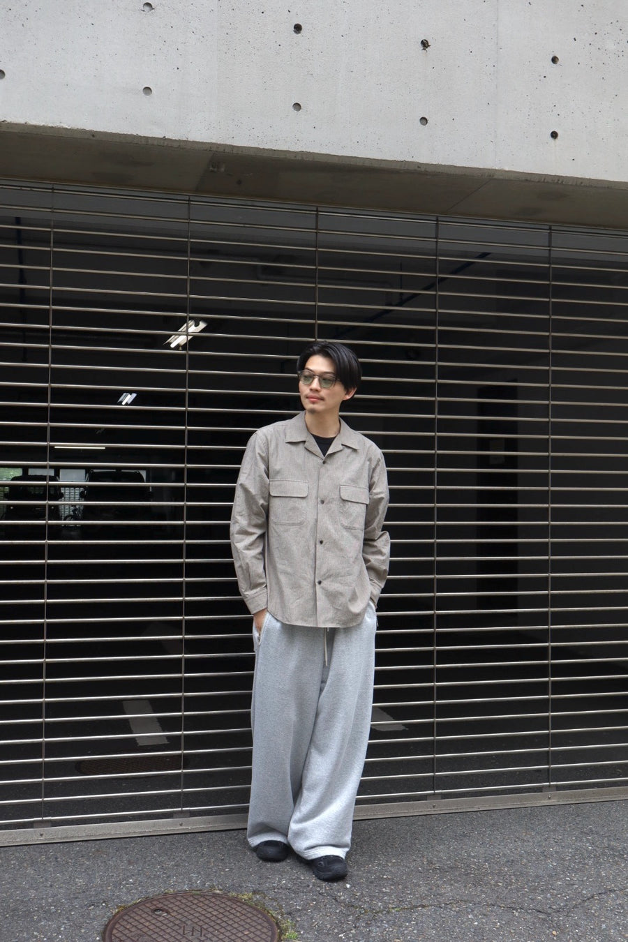 SUGARHILL シュガーヒル　オープンカラーシャツ　26SS 新品未使用 SUGARHILL(シュガーヒル)のLINEN OPEN-COLLAR SHIRT GRAY STRIPEの通販