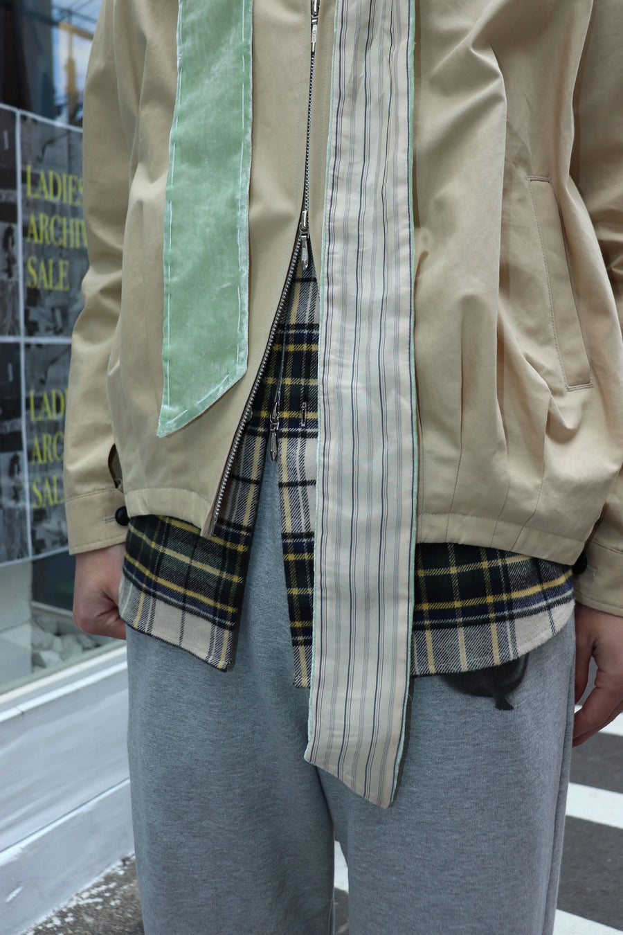 MASU(エムエーエスユー)のUNEVEN VELVET SCARF MELON(スカーフ)の通販
