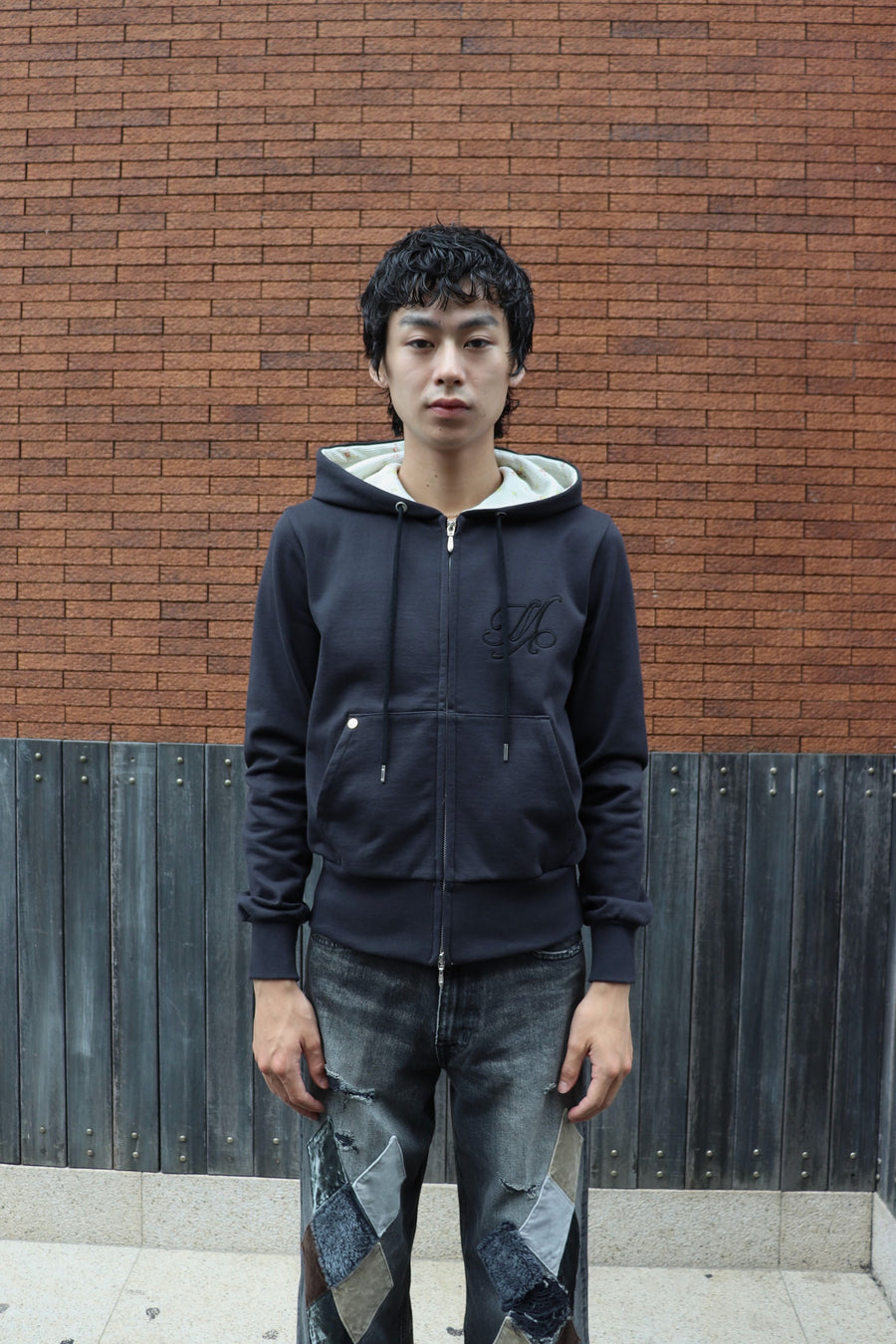 MASU(エムエーエスユー)の2026aw MB FLOWER ZIP-UP HOODIE BLACKの通販