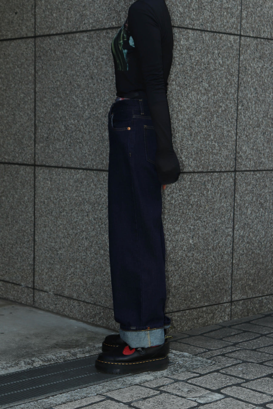 kotohayokozawa  LOOSE ROLLED-UP JEANS